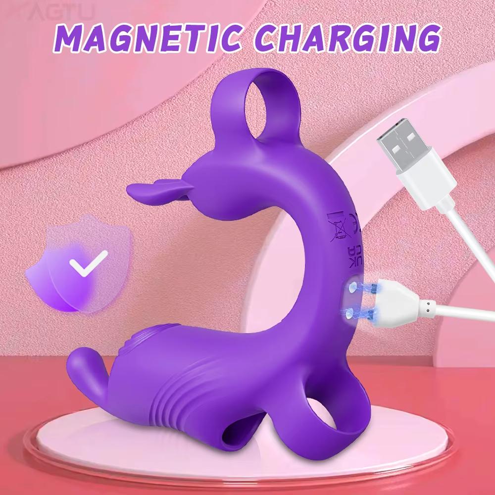 Rabbit Finger Vibrator for Clitoral and G-Spot Stimulation Adult Sex Toy with 10 Vibration Modes Female Masturbation and Couples' Sex Toy