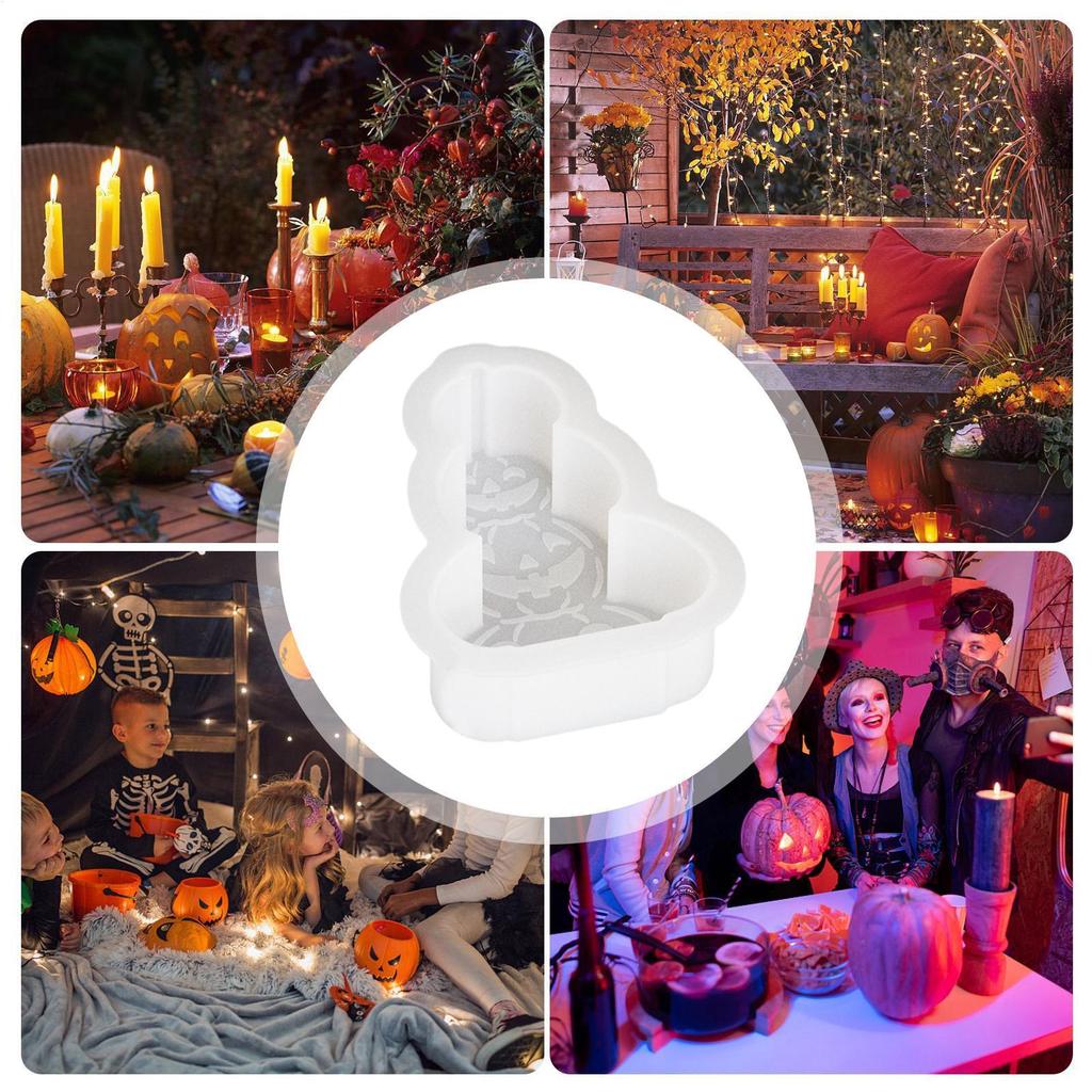 Halloween Silicone Molds Spooky Aromatherapy Moulds Cute Halloween Silicone Molds For Candle Aromatherapy Wax Plaster Soap Clay