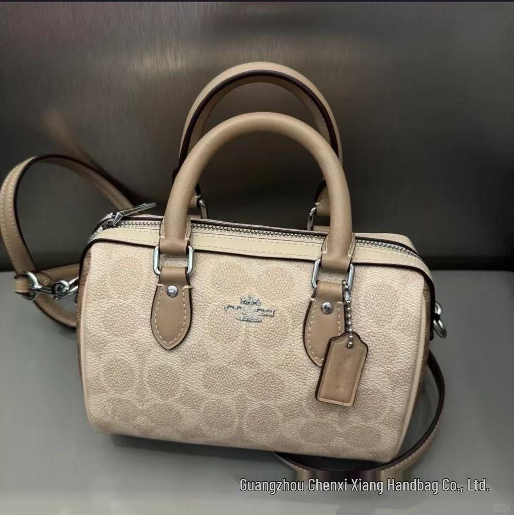 Coach Rowan Mini Boston Pillow Bag - Classic Monogram Handbag & Versatile Shoulder/Crossbody Women's Bag