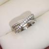 Full of Diamonds, Three Rows of Crossed Rings, Simple and Versatile, Personalized Niche Design, Rings, Light Luxury Temperament, Women
