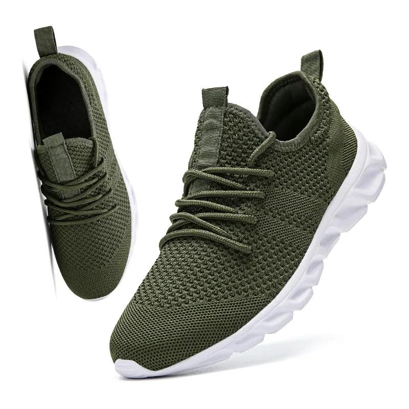 Men Casual Sports Shoes Air Mesh Lightweight Sneakers Anti-slip and Wear-resistant Flat Walking Shoe Athletic Jogging Size 36