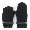 Pristine HERMES Baltimore Mittens Serie Metal Knit Gloves black cashmere S Used