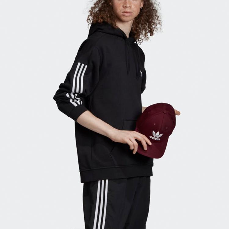 adidas Originals Trefoil Lock Up Hoodie - International Version Men Tops Black ED6124