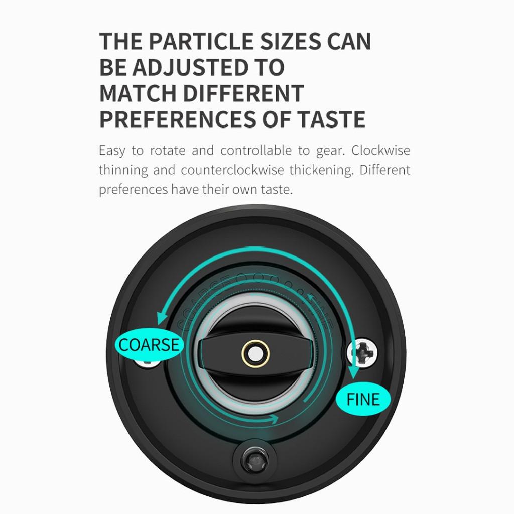 Kitchen Electric Pepper Grinder Storage Set Adjustable Coarseness Electric Grinder Sea Salt Automatic Grinding Machine