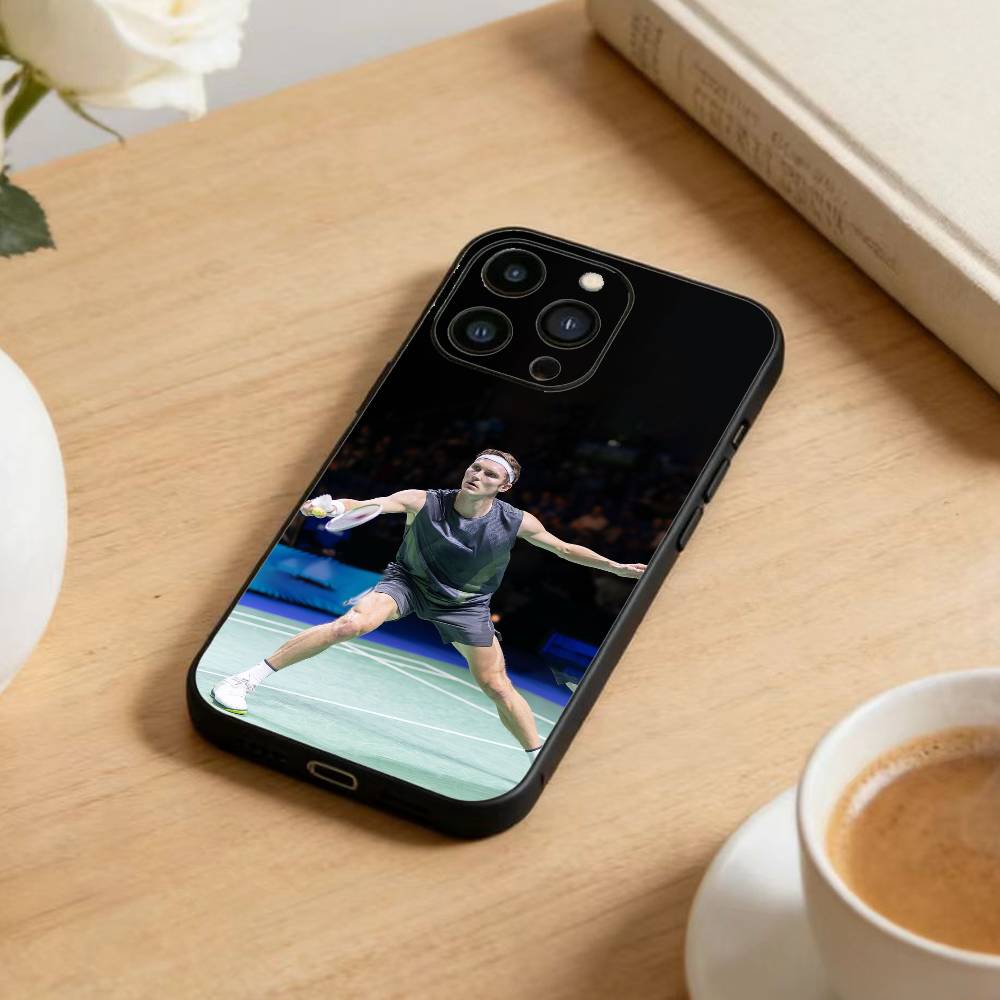 Badmintonstar   Phone Case For iPhone17,16,15,14,13,12 Plus,Max Soft Silicone Black Cover