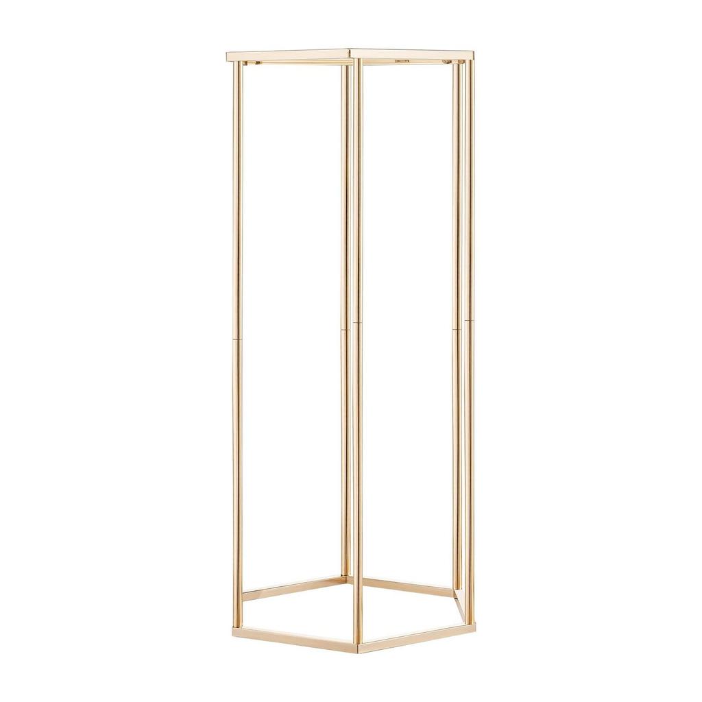 Wedding Flower Stand, 10PCS 60cm Column Flower Stand, Floral Stands with Acrylic Laminate, Hexagonal Cubic Floral Display Rack for Wedding, Party,