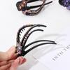 Shiny Flexible Headwear Hairpins Heart  Flower Rhinestone Hair Clip Hollow Claws Acrylic