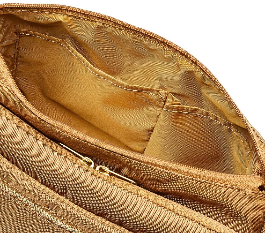 Shoulder Bag Water Repellent Crossbody 10 Pockets GL GTC4132 Orange Beige [Anello Grande] Women's