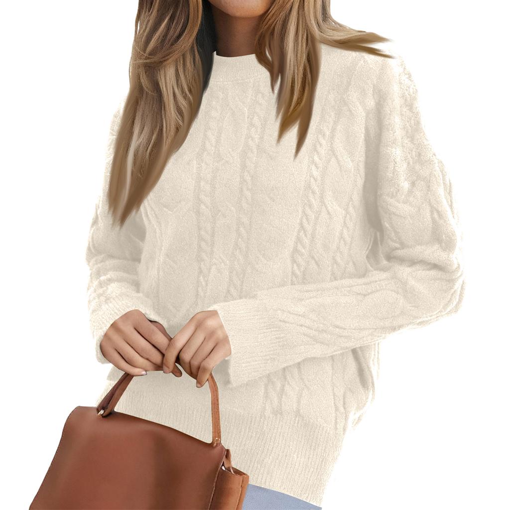 Damski sweter casualowy z luźnej dzianiny