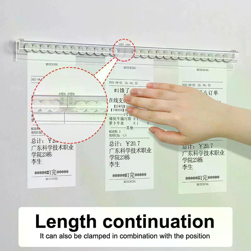1/2Pcs 30/40/50CM Kitchen Takeaway Order Organizer Ticket Holder PVC Takeout Orders Restaurant Tickets Rack For Cafes Pubs