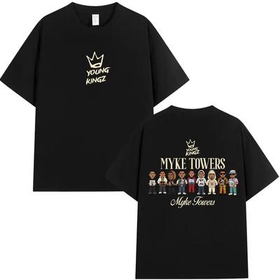Rapper Myke Towers Album Cover Graphic Print Tshirts Oversized Highend Luxury Hot Product Oversized Unisex Couples Streetwear