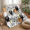Cat Paw Pattern Blanket Personalized Name Flannel Blanket Soft Cozy Plush Throw for Sofa Bed Lightweight Home Decor