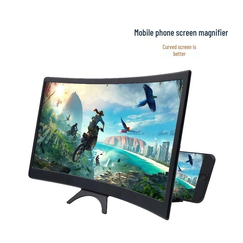 12-inch Ultra-Clear Curved Phone Screen Magnifier with Holder