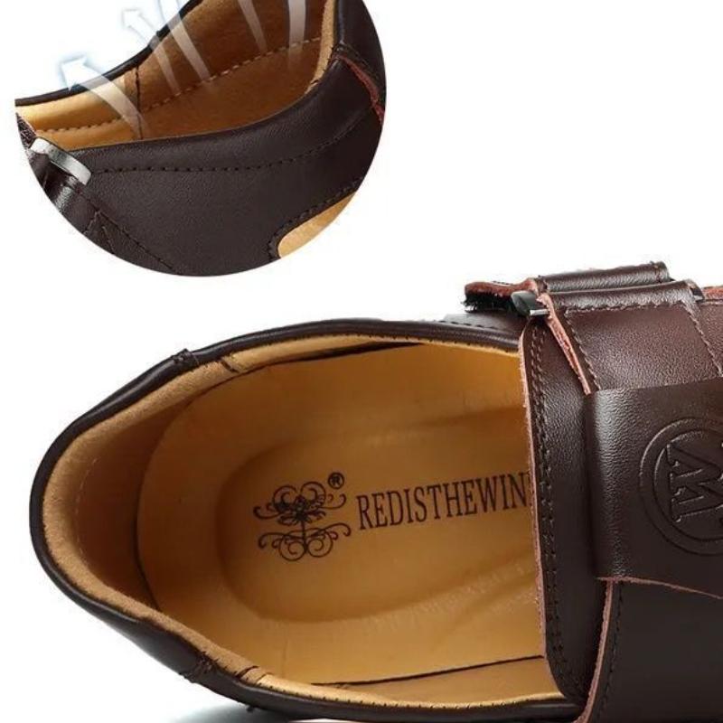 Summer New Men's Sandals Cozy Hollow Non-slip Casual Shoes Men Classic Fashion Leather Shoes Breathable All-match Men sandalias