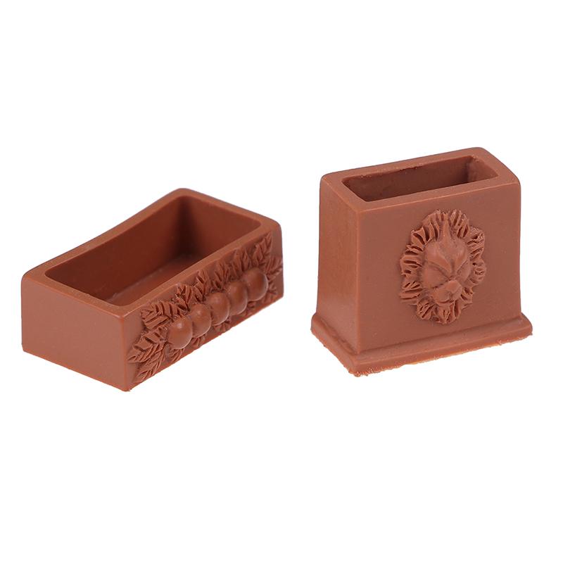 7Pcs/Set1:12 Mini Resin Landscape Flower Pot Doll House Garden Children'S Toys