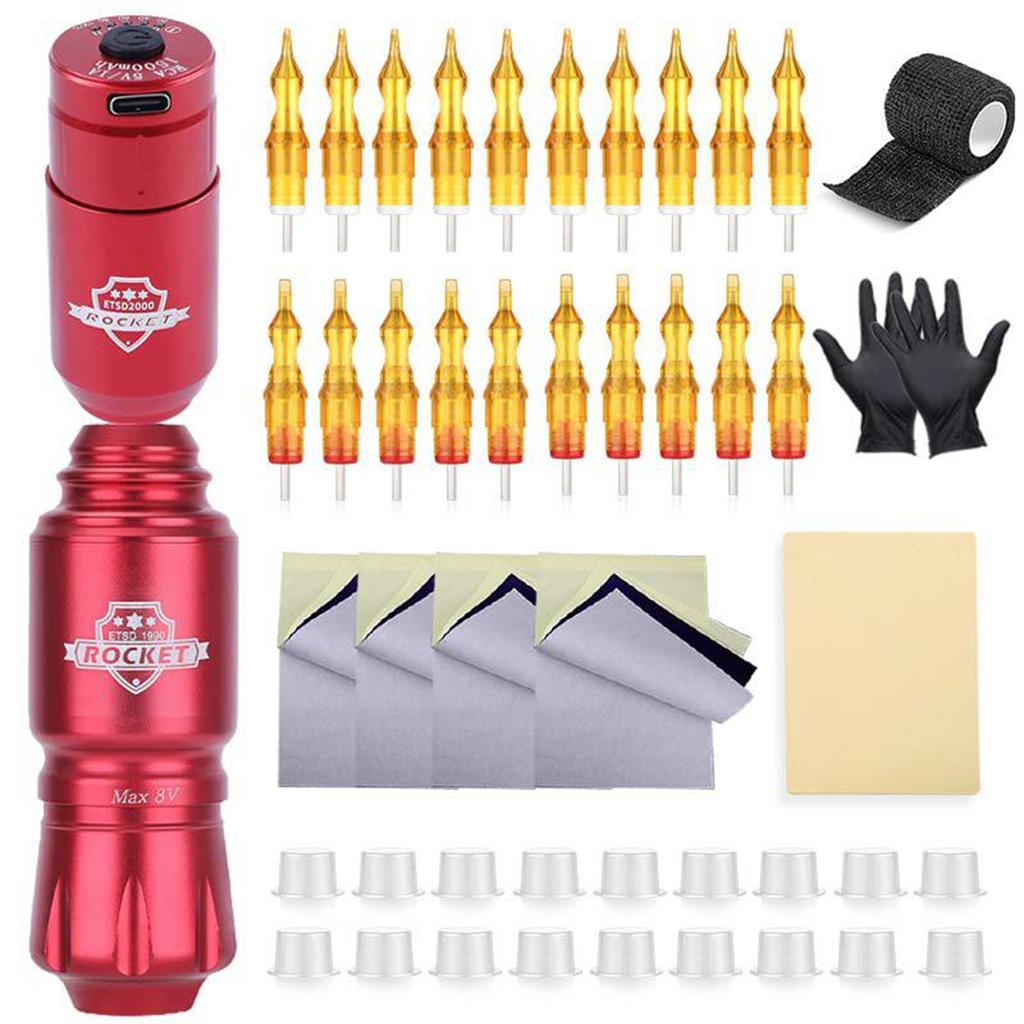 Tattoo Maschine Kit Rotary Motor Tattoo Stift Tattoo Netzteil 5RM5RL Integrierte Nadel Transfer