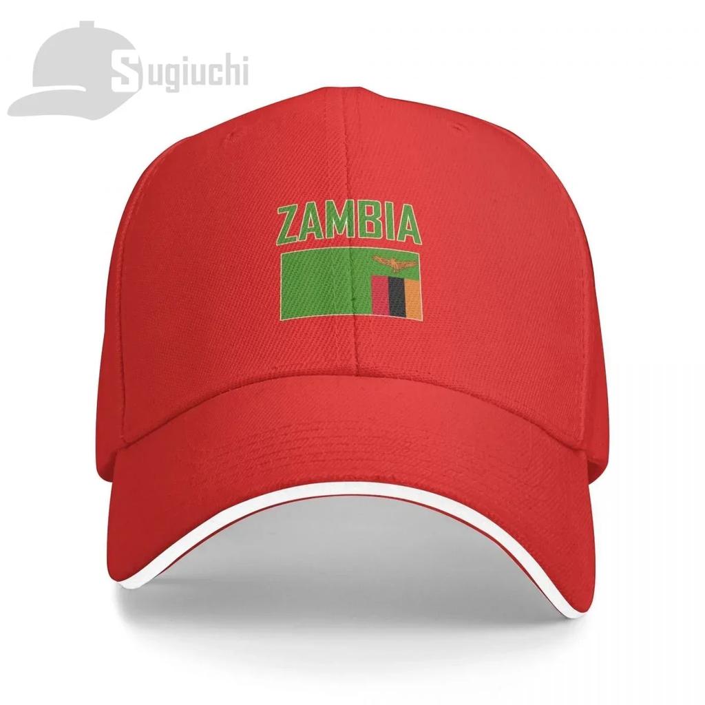 ZAMBIA Flag With Letter Baseball Cap Unisex Women Summer Unisex Hip Hop Caps Cotton Snapback Golf Hat Fishing Caps