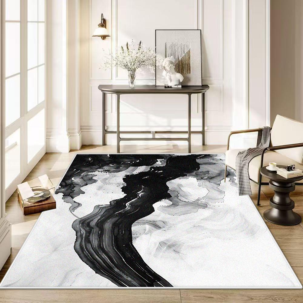 

Abstract Ink Wash Style Carpet Bedroom Decoration Large Area Rug Living Room Soft Fluffy Easy Cleaning Non-slip Floor Mat Lounge 60x90cm