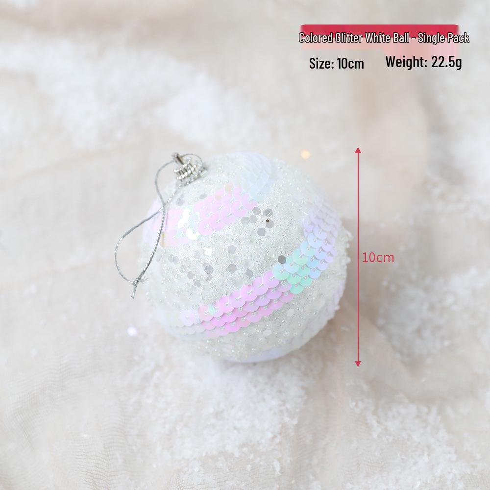 DIY Painted Foam Christmas Ornament: Snowflake & Irregular Pompon Balls