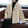 Spring & Autumn Wool Lapel Coat for Middle-aged Women