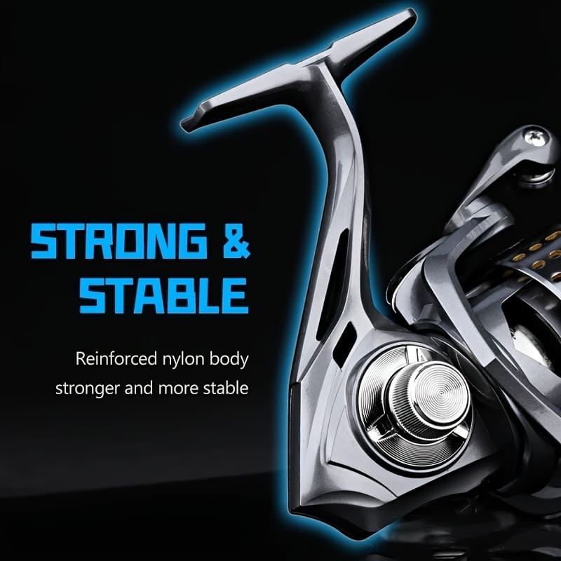 Langlebige Angelrolle aus Metall aus Nylon Leicht und robust Kann auf große Entfernungen werfen und spinnen Geeignet für Outdoor-Angeln Köderzubehör