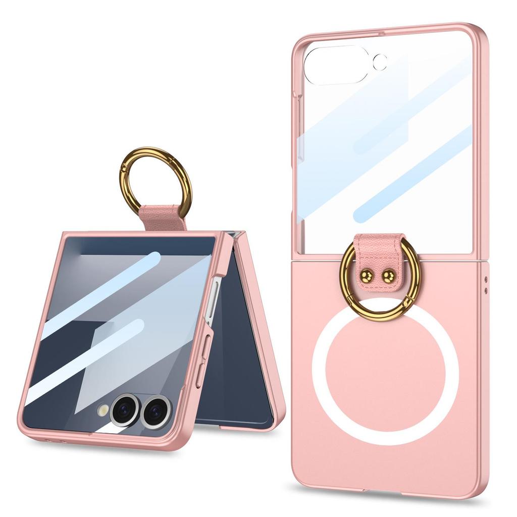 GKK Ultra-cienkie etui damskie z uchwytem typu ring obsługującym ładowanie bezprzewodowe do Samsung Z Flip7