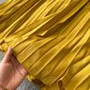 Vestido plisado francés de primavera para adelgazar - Elegante falda larga que ciñe la cintura
