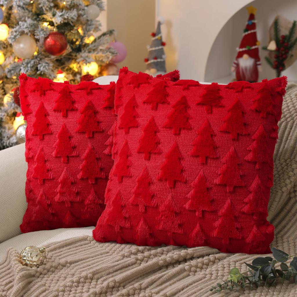 Christmas Hug Pillow Cover Solid Color Quilted Plush Modern Simple Hug Pillow Living Room Sofa Detachable Washable Back Cushion