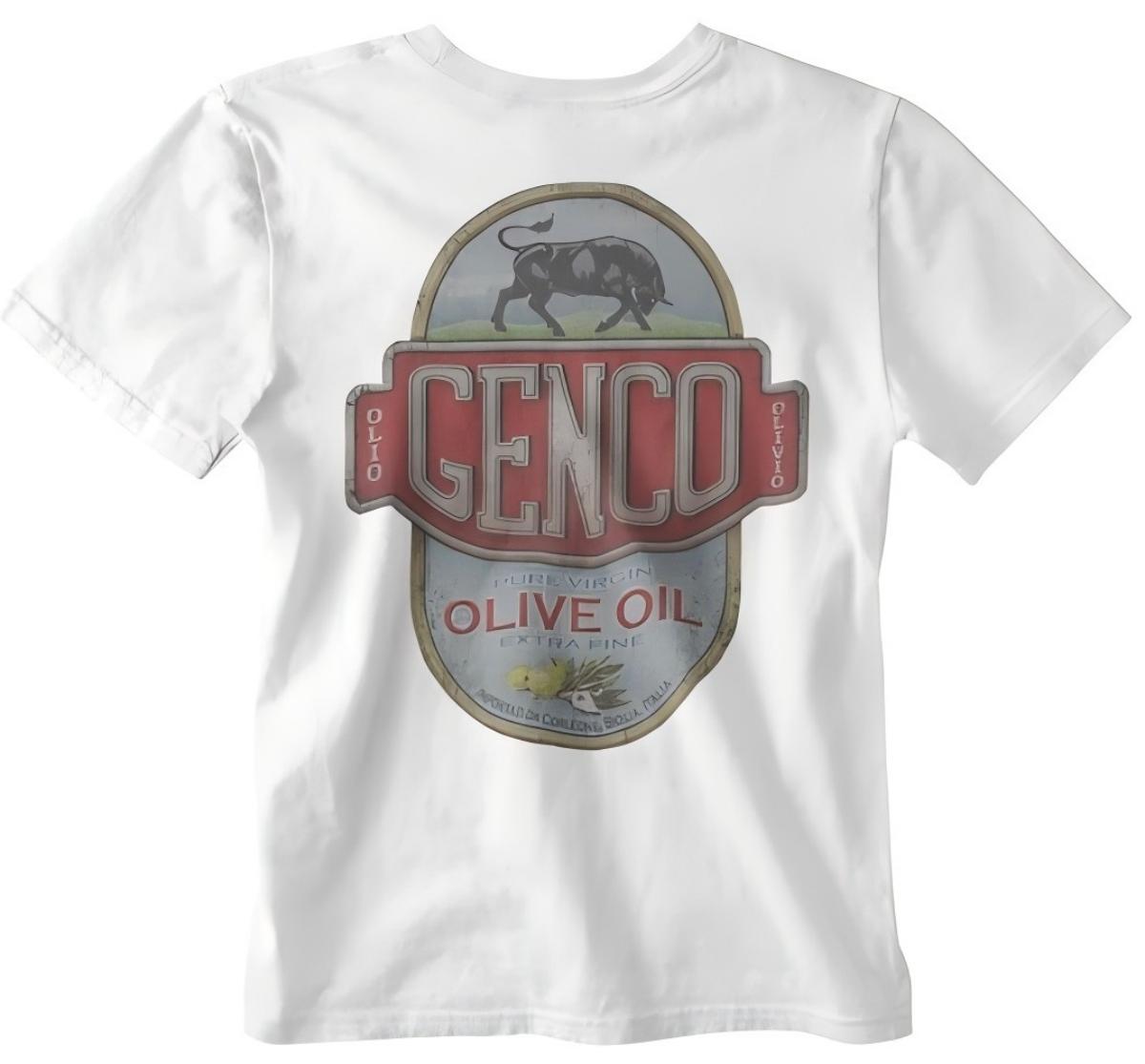 Genco Olive Oil Vintage Label T-Shirt S белый