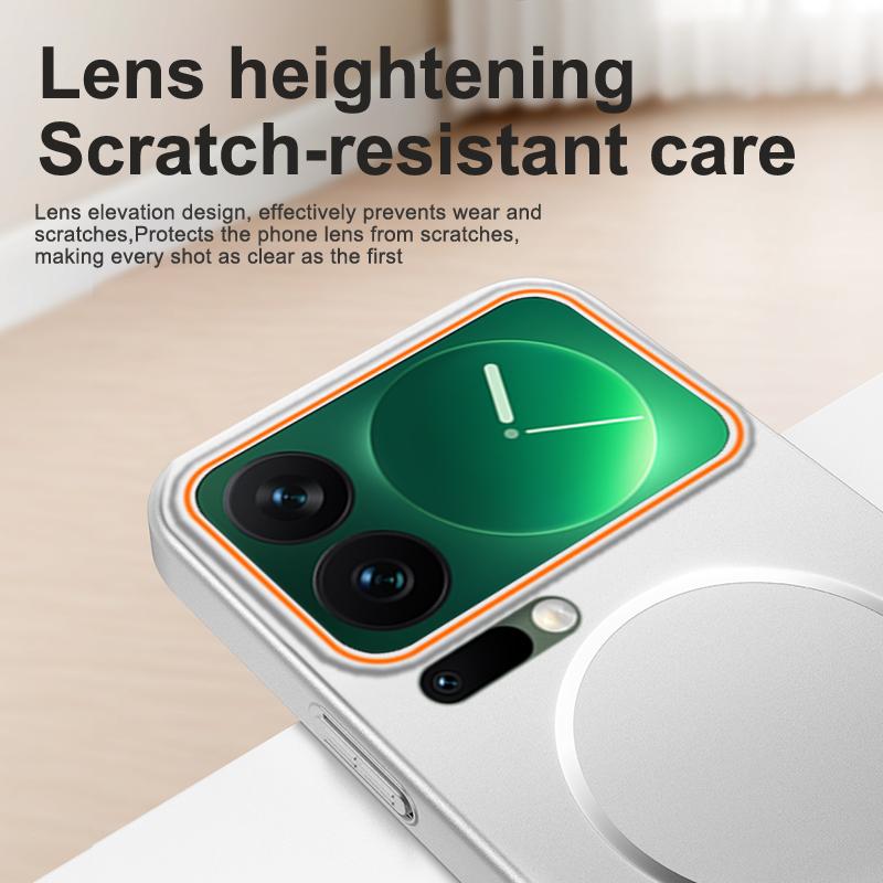 Original Ultra Thin Metalic for Magsafe Phone Case For Xiaomi 17 15 14 Pro Max Shockproof Matte Wireless Charging Magnetic Cover