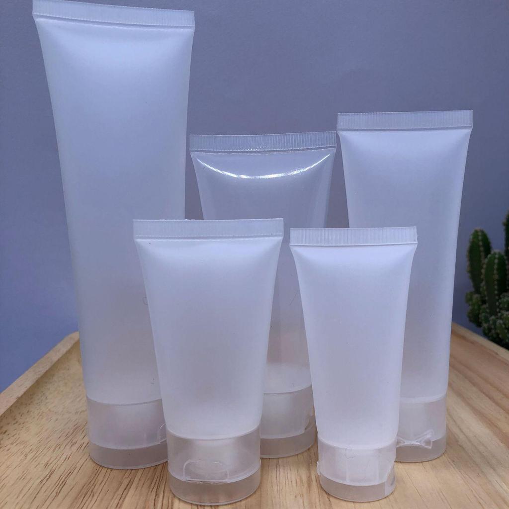 PE Flip Cap Bottle for Facial Cleanser & Hand Cream - Available In 5ml, 10ml, 20ml, 30ml, 50ml, 100ml Sizes