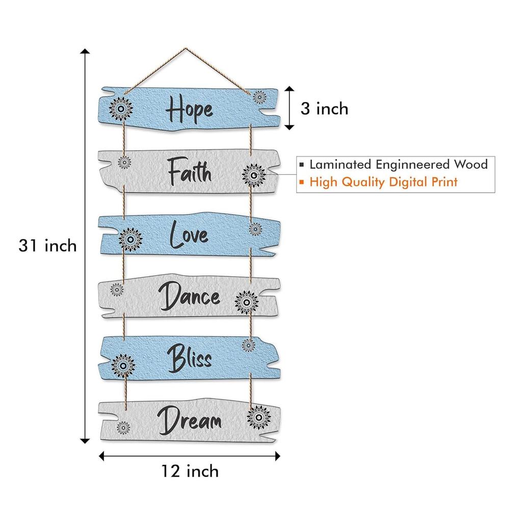 Wall Hanging Wood Art Decoration Item for Living Room | Bedroom | Home Decor | Gifts | Quotes Decor Item | Wood Art For Hall | Modern Decorationc