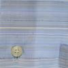 LACOSTE made in Japan Border Pattern Short sleeve shirt 3 Blue Men's Used
