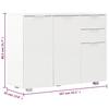 Sideboard High Gloss White 107 X 35 X 80.5 Cm