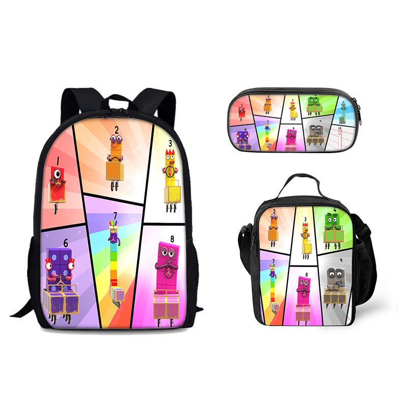 Numberblocks Digital Building Backpack For Kids School Supplies And Storage