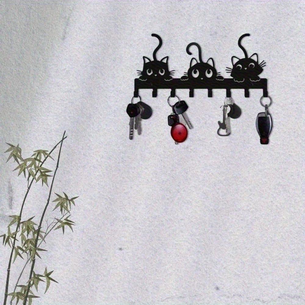 Wall Mount Cat Key Holder Festive Home Decor Utility Hooks