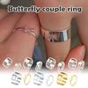 Couple Ring For Men And Women Ring Combination Fashions Open Ring Butterfly Ring