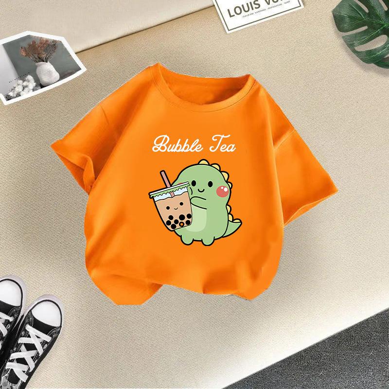 T-shirt Casual a Maniche Corte per Bambini per l'Estate, T-shirt Carina per Ragazze e Ragazzi
