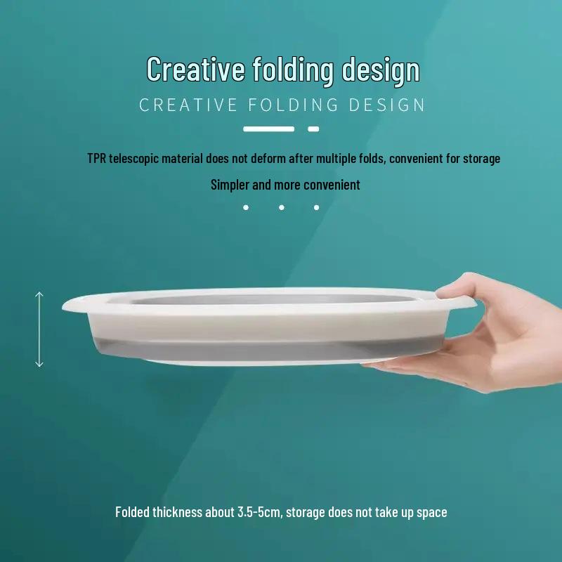 Portable Rectangular Foldable Washbasin for Dorm, Baby, Travel & Household Use