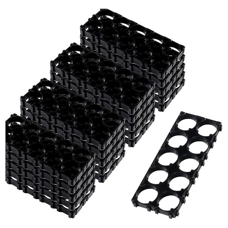 

AEE4-20Pcs 18650 Lithium Cell Spacer 2X5 Cell Spacer 18650 Lithium Battery Plastic Holder Bracket For DIY Battery Pack