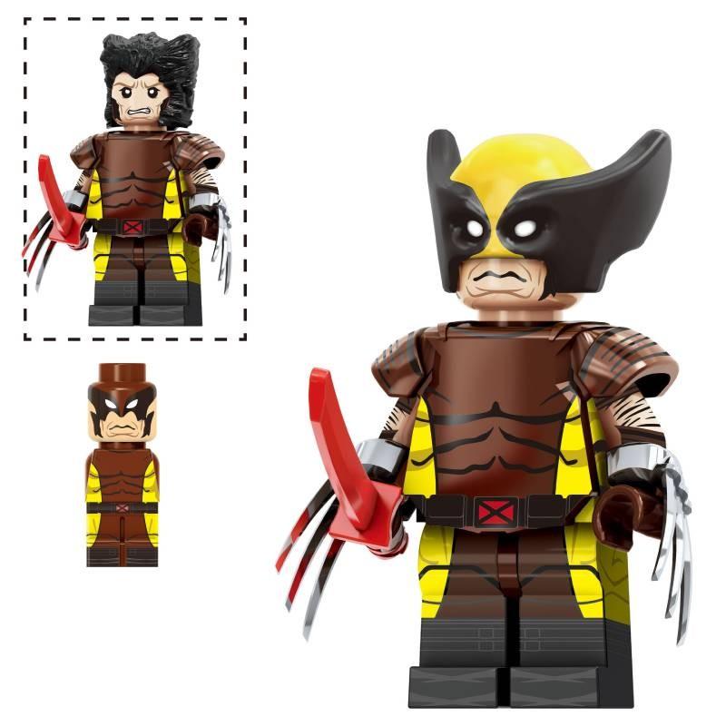 Série Heróis Conjunto de Figuras de Ação de Blocos de Construção Wolverine e Deadpool