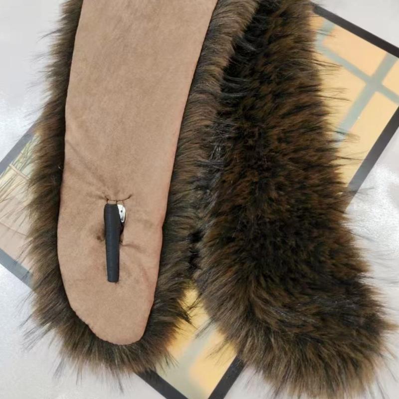Soft Collar Winter Scarf Warm Plush Shawl For Women Men Lightweight Polyester Cold Weather Accessory