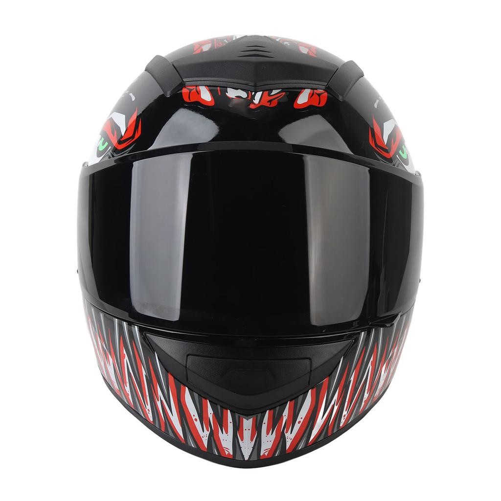 Motorcycle Helmet Shock Absorption Full Face Motorcycle Helmet With Removable Lining Red Pattern M