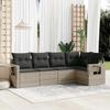 VidaXL Garden Lounge Set with Cushions 5 Pcs, Patio Sofas, Patio Furniture Set, Outdoor Furniture, Grey 3252469