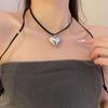 Gift Big Heart Pendant Metal Women Y2k Necklace Girl Choker Korean Style Necklace Fashion Jewelry