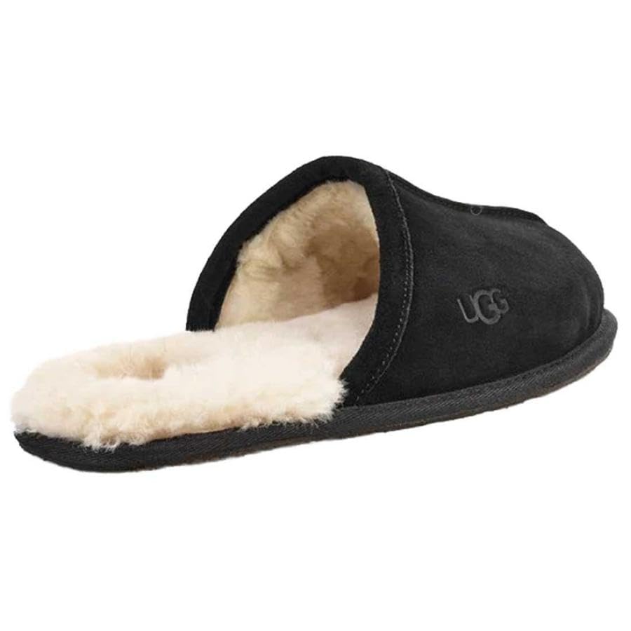 UGG SCUFF Sheepskin Room Relaxed Indoor Size SCUFF US 10 Men's Slippers, Slip-On Sandals, Shoes, Suede, Casual, Shoes, M, 1101111, Black, (28.0cm)