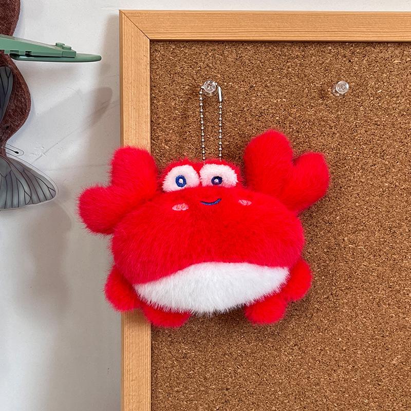 1Pcs Soft Simulation Animal Whale Small Pendant Turtle Ocean Animal Plush Keychain Starfish Pp Cotton Plush Toy Home Decoration