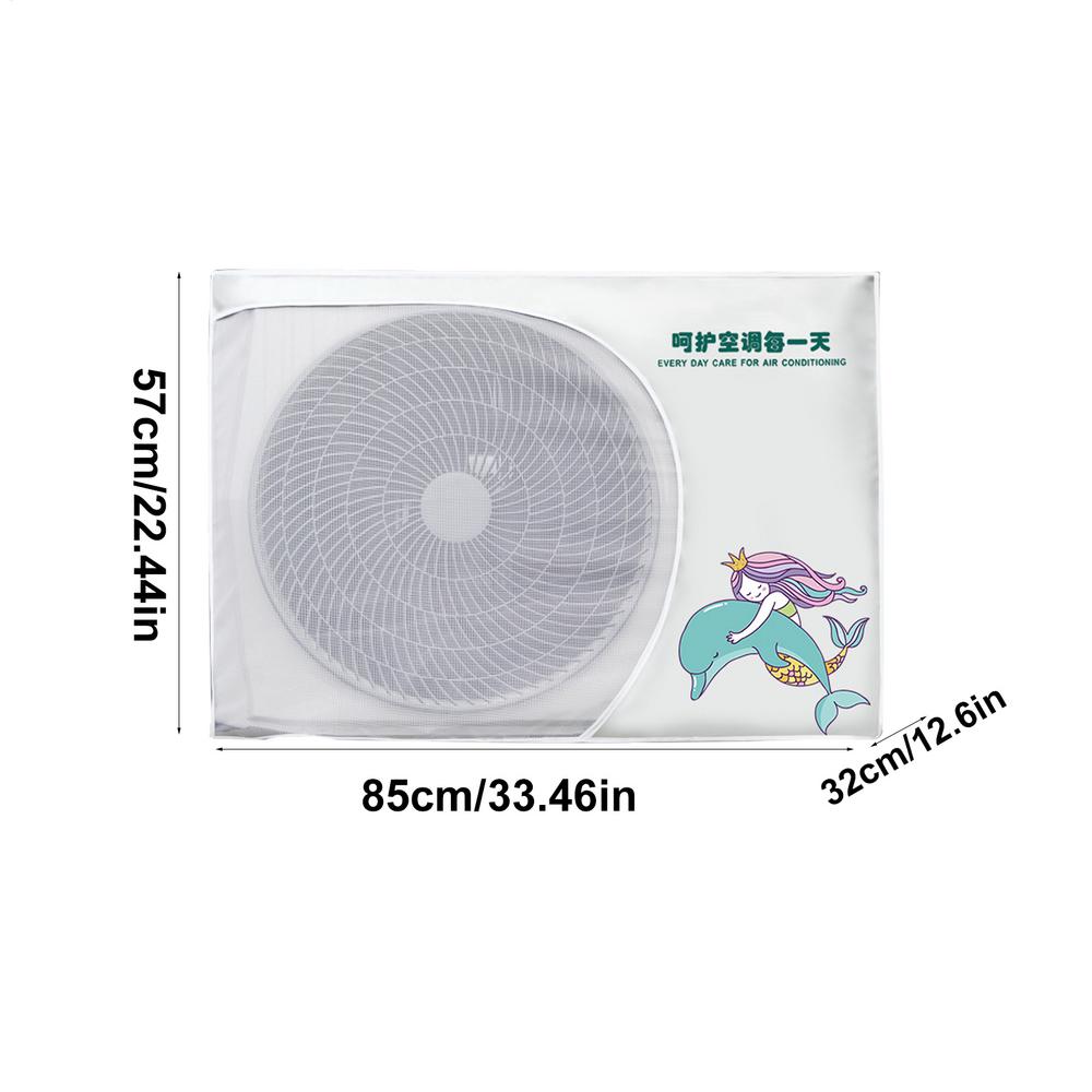 Air Conditioner Outdoor Unit Protective Cover Thick Waterproof Outside AC Units Cover Heat Release Adjustable Air Conditioner