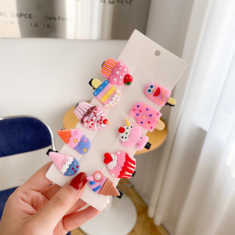 10 bucăți/set noi agrafe de păr cu unicorn drăguț de desene animate pentru fete, agrafe de păr colorate, dulci, pentru copii, accesorii de păr pentru fete