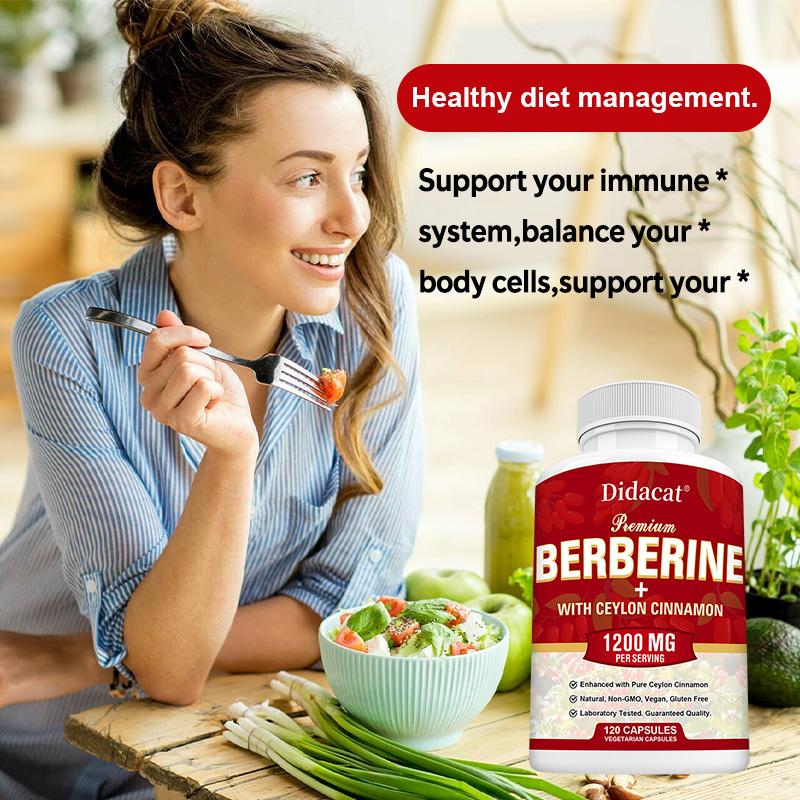 Fórmula Premium de Berberina 1200mg - Combinada con Canela de Ceilán para el Soporte del Metabolismo Diario y el Bienestar General